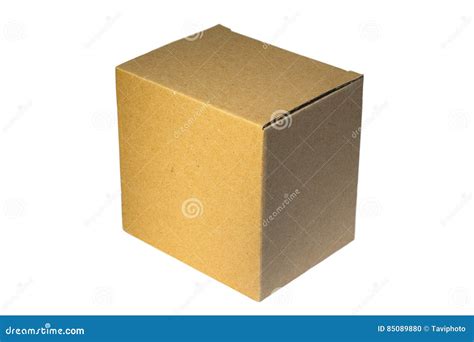 Isolated small carton box stock photo. Image of object - 85089880