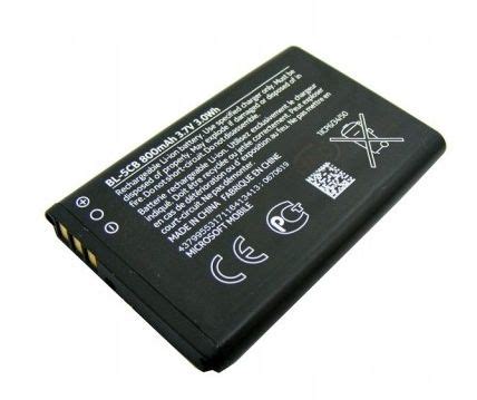 ORYGINALNA BATERIA NOKIA BL 5CB 1208 1209 1255 1315 1600 1616 800mAh