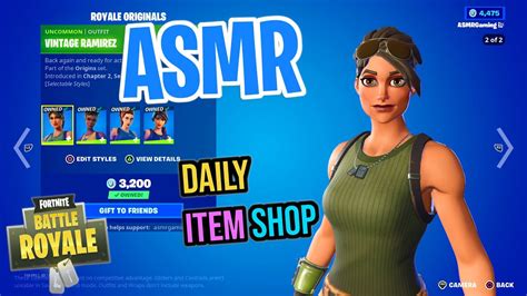 Asmr Fortnite Default Skins Are Back Daily Item Shop Relaxing