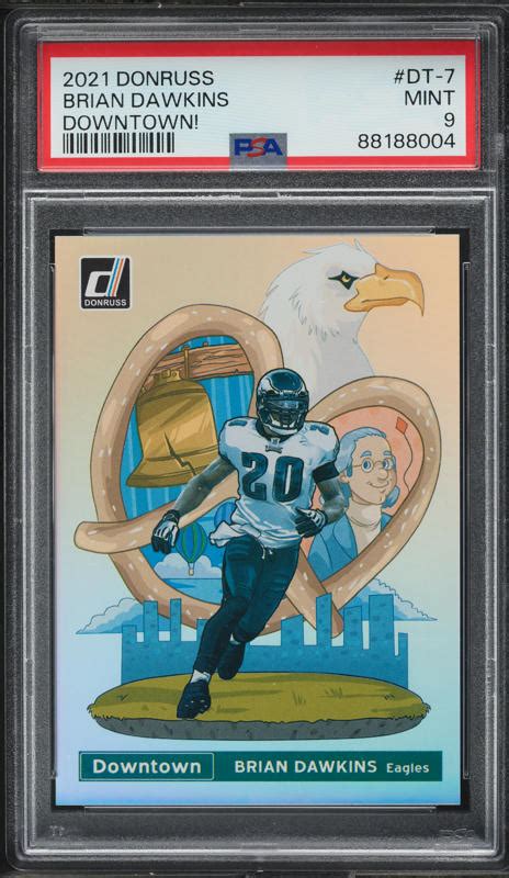 2021 Donruss Downtown Brian Dawkins DT 7 PSA 9 MINT