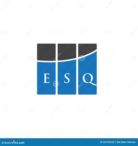 Esq Letter Logo Design On White Background Esq Creative Initials