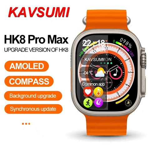 Hk Pro Max Ultra Smart Watch Men Nfc Mm Amoled Screen Compass