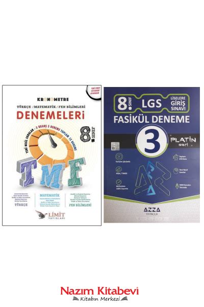 Limit Yayınları LGS TMF Kronometre Denemeleri ve 8 Sınıf Platin Deneme