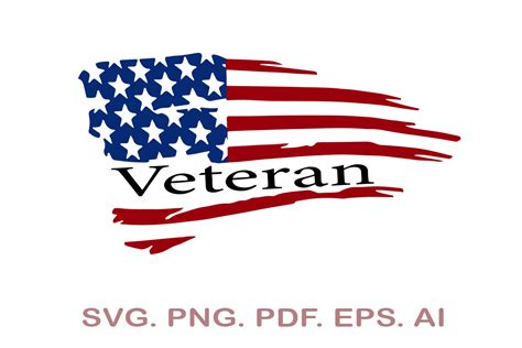 American Distressed Flag SVG Veteran Graphic By NarCreativeDesign