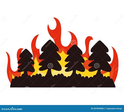 Forest Fires Disaster Environmental Stock Vector Illustration Of