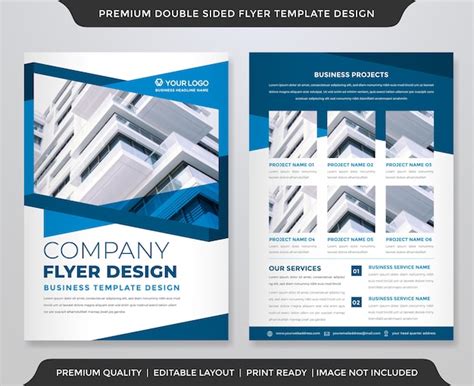 Set Von Business Flyer Vorlagen Mit Minimalistischem Layout Und