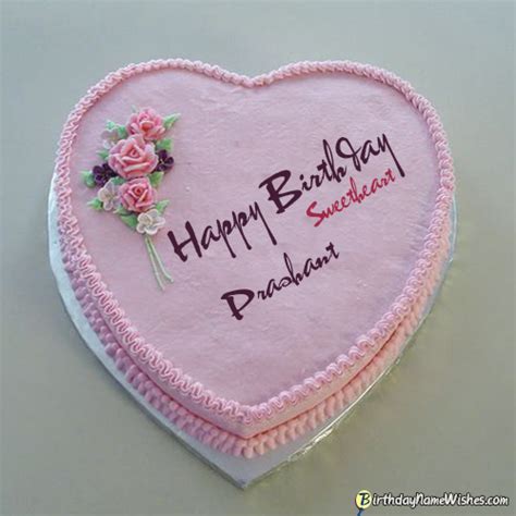 Prashant Birthday Wishes Cakes Heart Birthday Cake For Wife With