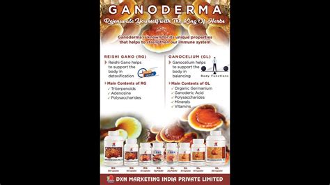 Reishi Gano RG Ganocelium GL DXN AYURVEDA Products YouTube