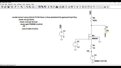 Common Gate Amplifier Using Ltspice Youtube