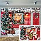 Amazon Felortte 8x6FT Polyester Fabric Winter Christmas Rustic