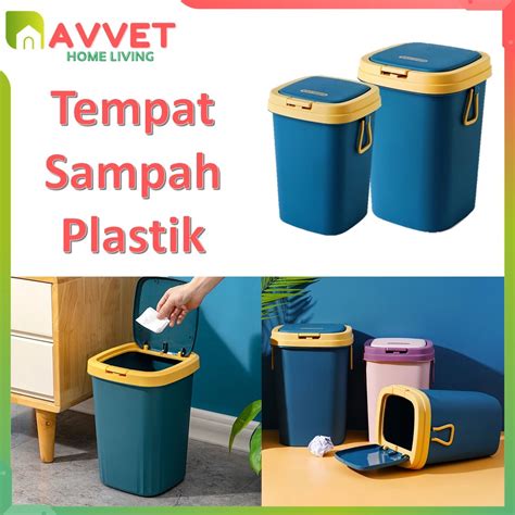 Jual AVVET Tempat Sampah Kamar Kotak Sampah Tertutup Tong Sampah Dapur