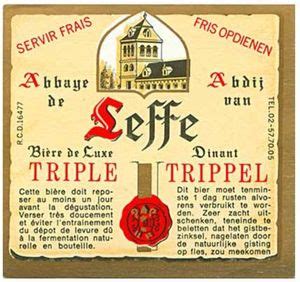 Drink Label Abbaye De Leffe Triple Trippel Brouwerij Hoegaarden