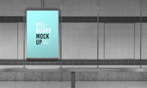 Premium Psd Billboard Mockup In Subway Or Metro Station Useful For