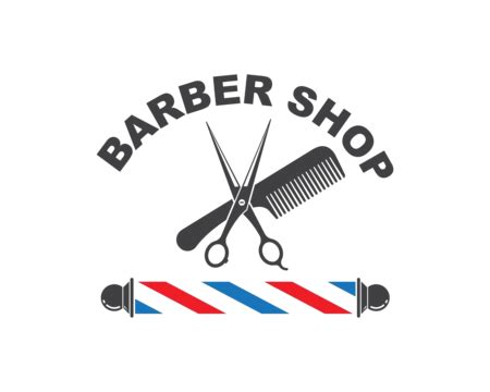 Barber Shop Logo Vector Shop Barber Icon Vector, Shop, Barber, Icon PNG and Vector with ...