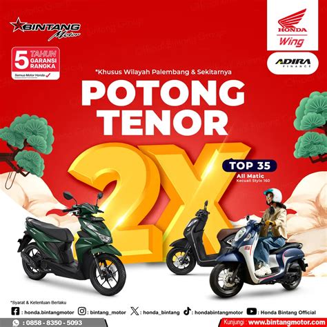 Promo Potong Tenor Honda Bintang Motor Palembang Februari Honda