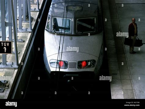 TGV express train at Lille 'Europe' railway station, Lille, France ...