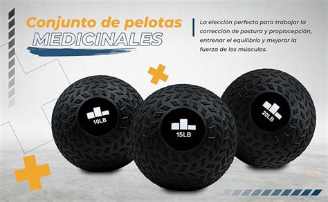 Yim Sports Conjunto De Pelotas Medicinales Pesas Para Ejercicios De