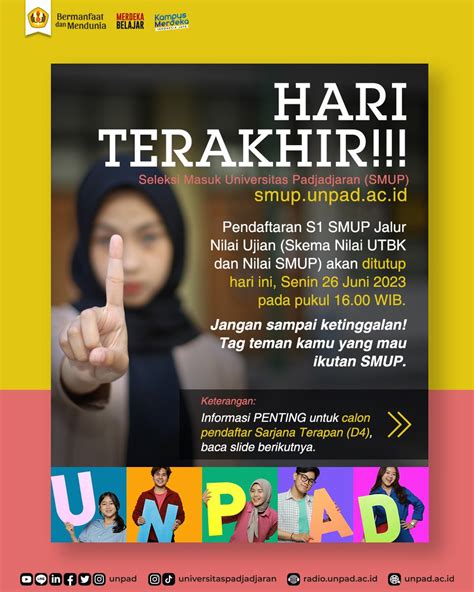 Unpad On Twitter Jangan Sampai Ketinggalan Pendaftaran S1 Jalur