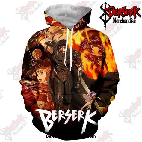 Berserk Fire Style Hoodie Berserk Merchandise Store