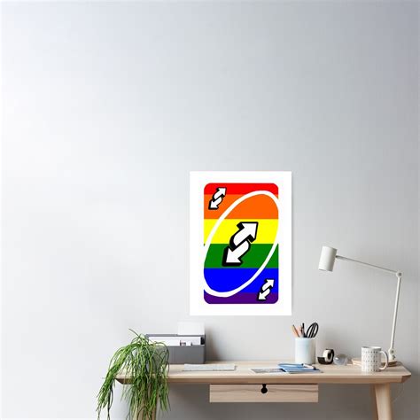 Rainbow Uno Reverse Poster By Arnaaz Redbubble