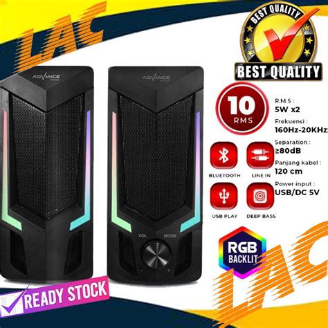 Jual Speaker Gaming Advance Cls Bt Rgb Bluetooth Portable Shopee