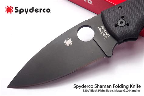 Spyderco Shaman 薩滿祭師 黑g10柄背鎖折刀cpm S30v鋼黑刃 瑞格華·大海刀品