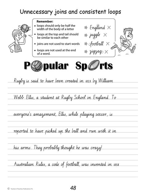 Year 6 Handwriting Worksheets