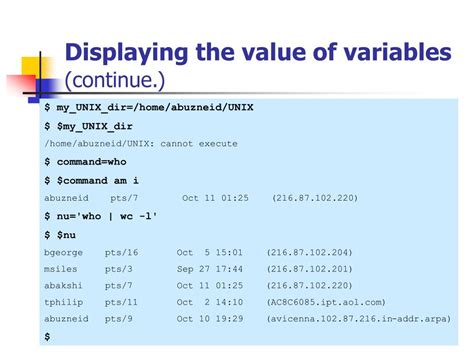 Ppt Variables In Unix Powerpoint Presentation Free Download Id 4115412