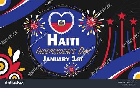 Haiti Independence Day Vector Banner Design Royalty Free Stock