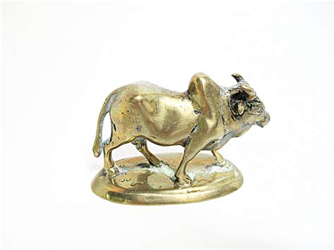 Brass Brahma Bull Cow Figurine Rodeo Gift Cattle Rancher - Etsy