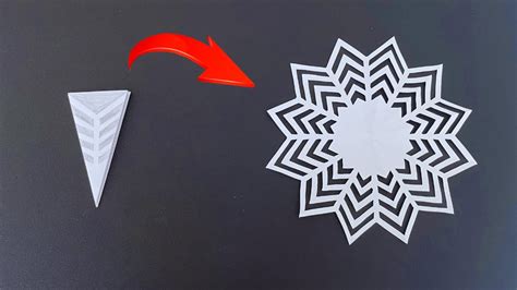 How To Make ️ Paper Snowflake Christmas Decorations 🎄 Easy Paper Craft Paper Cutting Design