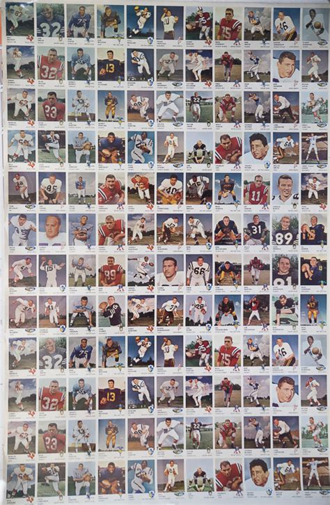 Lot Detail Fleer Football Uncut Card Sheet Of Cards W Jim