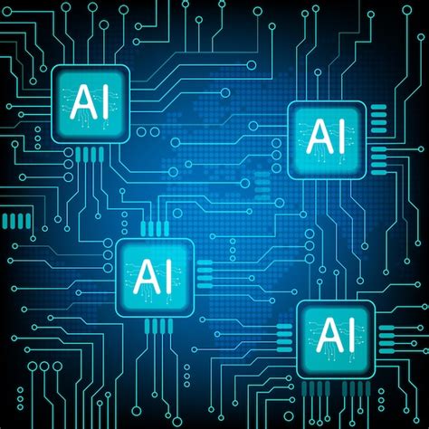 Premium Vector Computer Chip Electronic Circuit Board With Ai Vector For Technology And