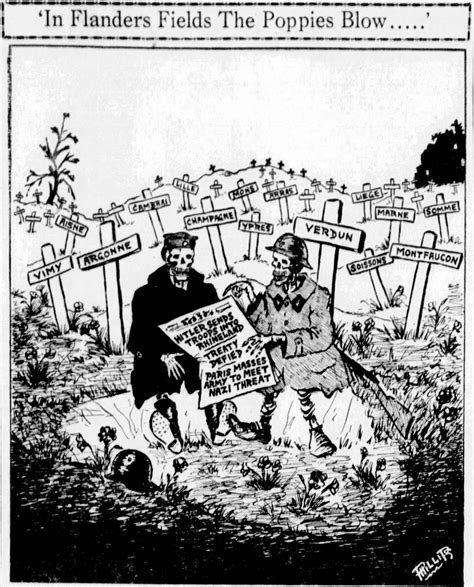 In Flanders Fields The Poppies Blow American Cartoon The