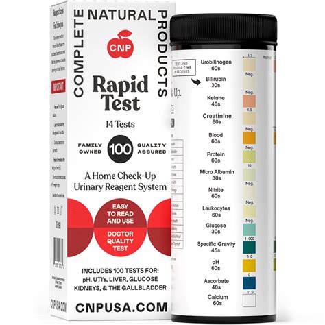 Complete Natural Products Parameter Urinalysis Test Strips Count