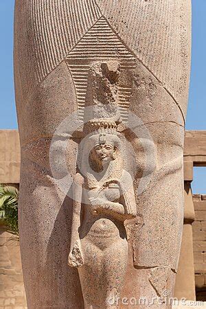 The Statue Of Ramses Ii With His Daughter Merit Amon In The Temple Of