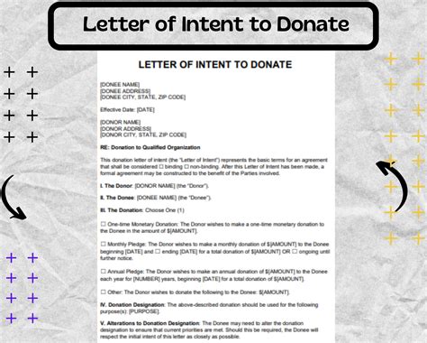 Letter Of Intent To Donate Letter Of Intent To Donate Form Letter Of