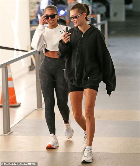 Hailey Bieber And Lori Harvey Color Coordinate Sporting Black And White