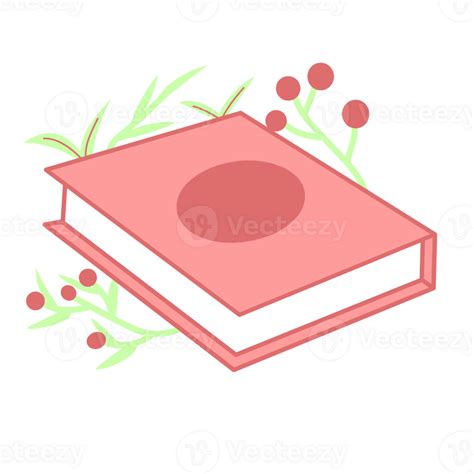 Pink Book And Floral 35171608 PNG