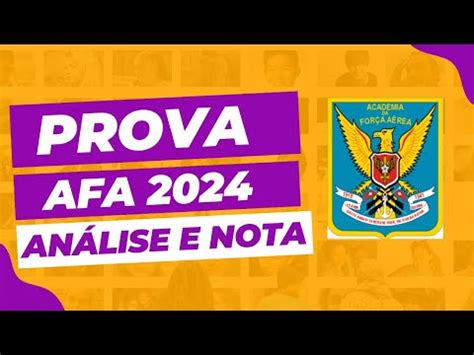 PROVA DA AFA 2024 RESULTADOS E ANALISE YouTube