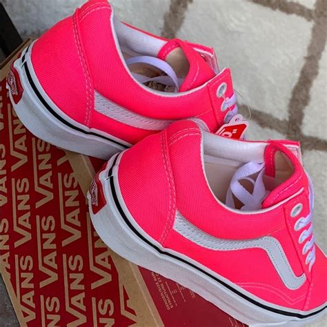 Vans Shoes Vans Old Skool Neon Knockout Pinktrue White Wmns Poshmark