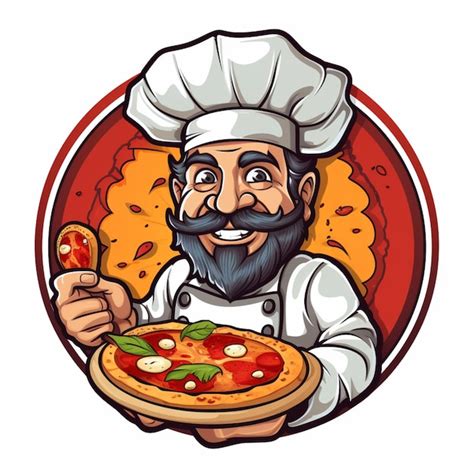 Dibujos Animados De Logotipo De Pizza Foto Premium