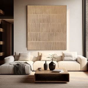 Wabi Sabi Abstract Wall Art 3D Texture Painting Japandi Wall Art Beige