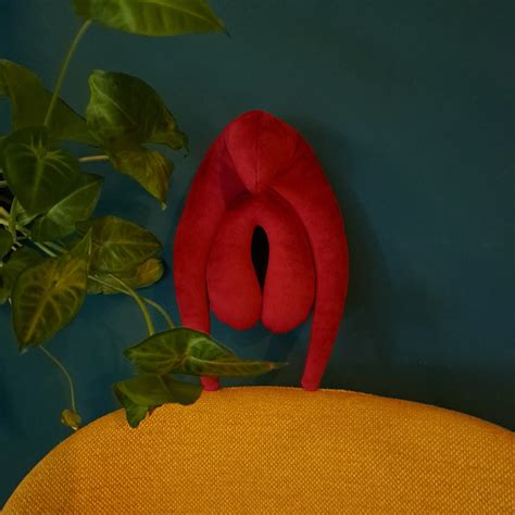 Clitoris Plushy Model Of Clit Red Velvet D Anatomy Cushion Sex