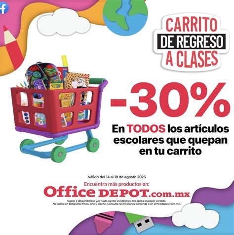 Office Depot Regreso a Clases 30 de descuento en útiles escolares que