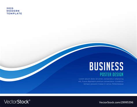 Business Brochure Presentation Template In Blue Vector Image