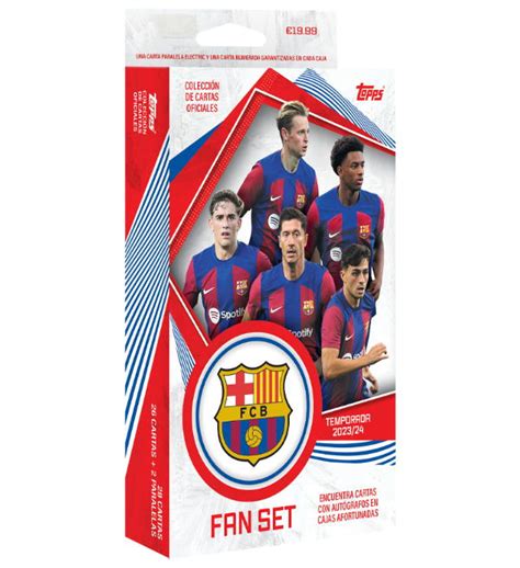 Topps FC Barcelona Official Fan Set 2023 24 Caja De 28 Cartas