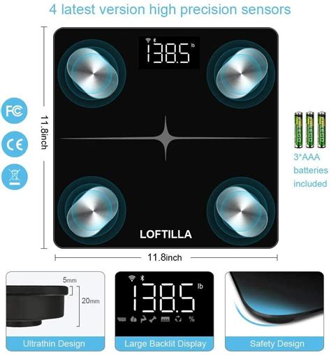 Loftilla Smart Weight Scale With Body Fat Digital Scale With Wifi And Bluetooth Ebay