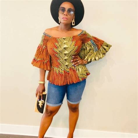 April Ankara Off Shoulder Crop Top African Clothing Ankara Etsy