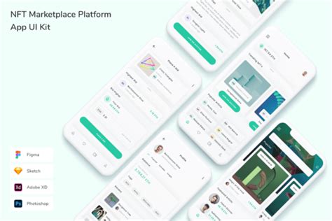 Nft Marketplace Platform App Ui Kit Graphic By Betush Creative Fabrica